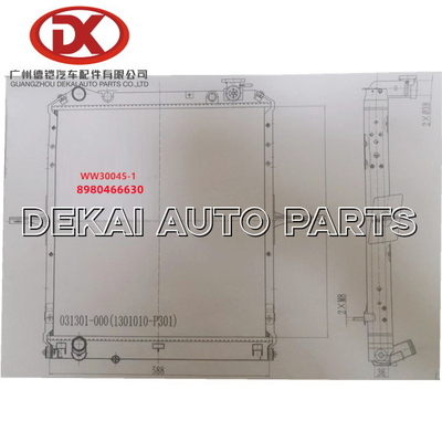Radiateur automatique ISUZU Truck 8980466630 du système de refroidissement 8-98046663-0 de moteur